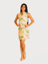 Mandarine Collar Sleeveless Mini Bodycon Dress - D2097
